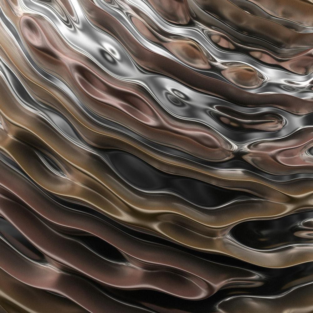 Wavy metallic pattern in brown and silver. Jewelry Lit by Desire - ~Natalie `Noor